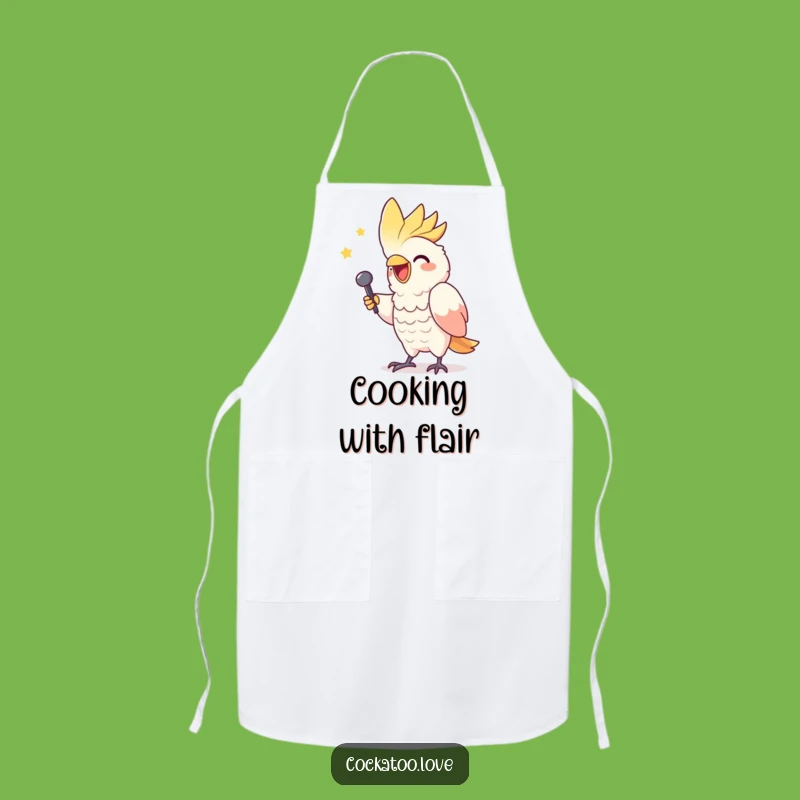 Funny Cockatoo Apron: Sing While You Cook with a Triumphant Bird