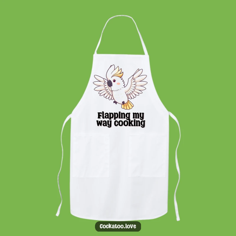 Funny Cockatoo Aviator Apron - Stylish & Humorous Bird Apron Gift