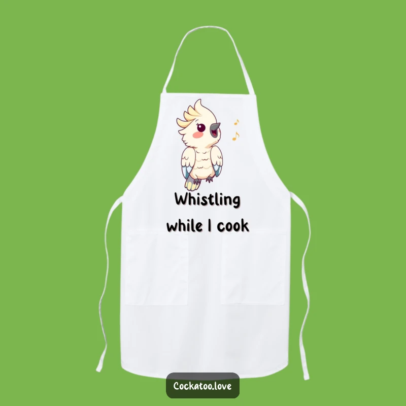 Funny Cockatoo Maestro Apron - Musical Bird Kitchen Apron Gift
