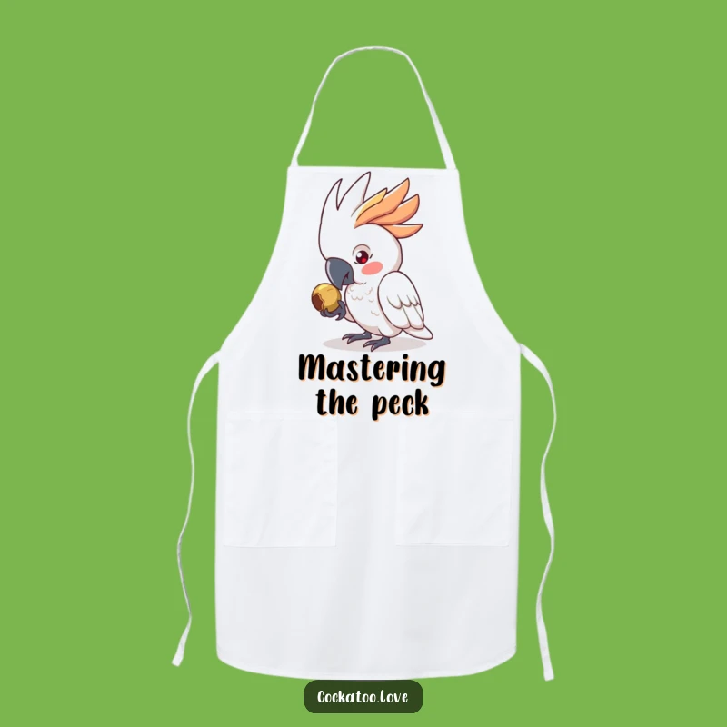 Funny Determined Cockatoo Apron - Cook with Focus, a Hilarious Gift!