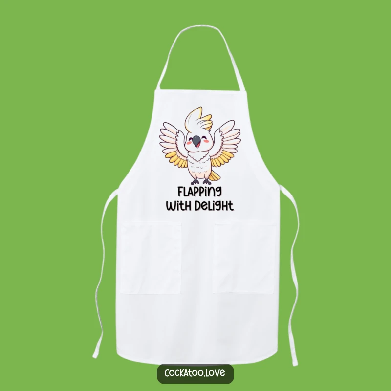 Funny Happy Cockatoo Wings Apron: Cook with Joy and Birdie Flair!