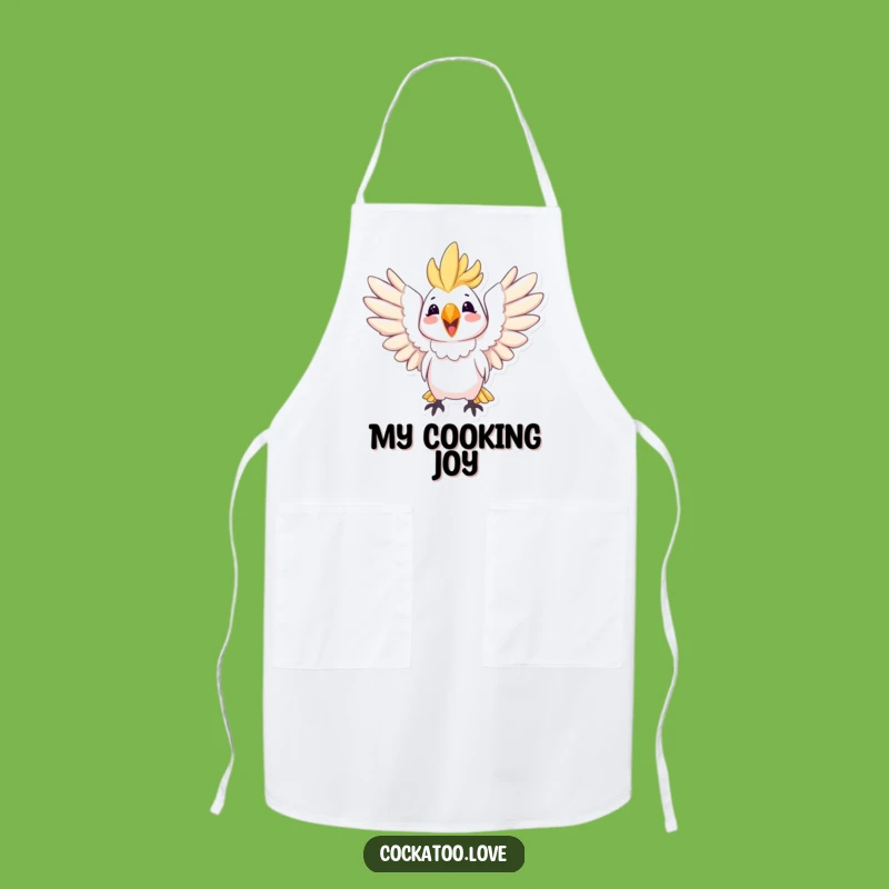 Funny Joyful Cockatoo Apron: Happy Cooking & Bird Style, Hilarious Gift!