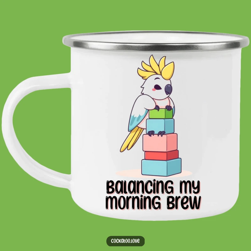Funny Cockatoo Campfire Mug - Durable & Hilarious Bird Mug for Adventures