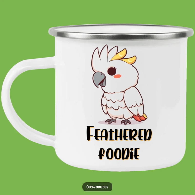 Funny Cockatoo Camping Mug: Your Mischievous Pecking Companion