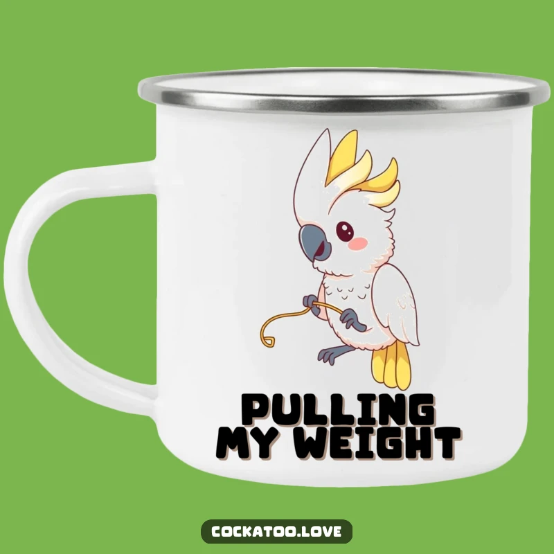 Funny Cockatoo Adventure Mug - Playful Bird Camping Mug Gift