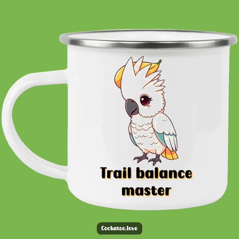 Funny Cockatoo Fruit Balance Camping Mug a Rugged Focused Gift
