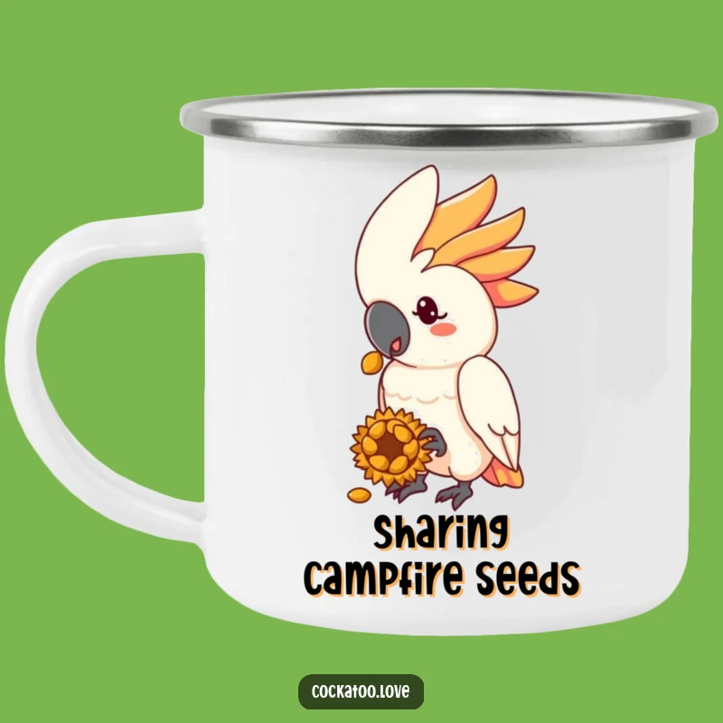 Funny Cockatoo Seed Treat Camping Mug: Share Your Trail Mix with This Humorous Mug
