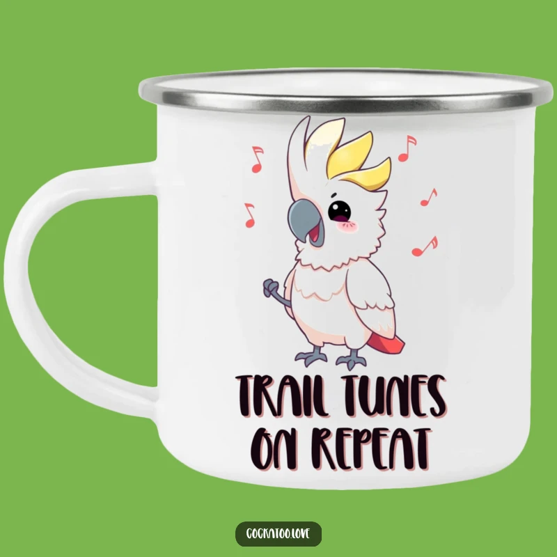 Funny Cockatoo Campfire Mug - Rugged & Hilarious Bird Lover's Outdoor Gift!