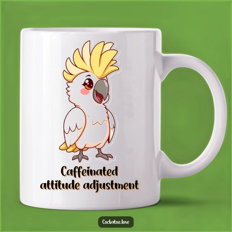 Funny Cockatoo Crest Mug: Striking Pose Bird, Hilarious Surprise Funny Gift