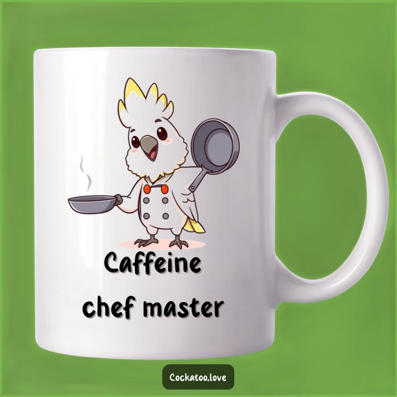 Funny Chef Cockatoo Mug: Happy Culinary Fun Gift for Bird Lovers