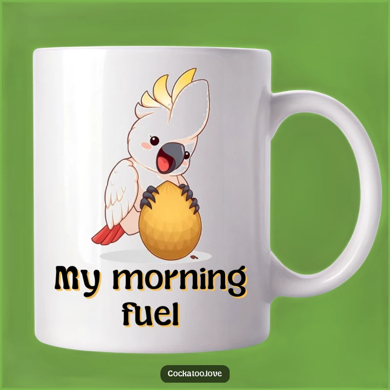 Funny Cockatoo Seed Mug: Happy Bird Design, Perfect Funny Gift for Bird Lovers