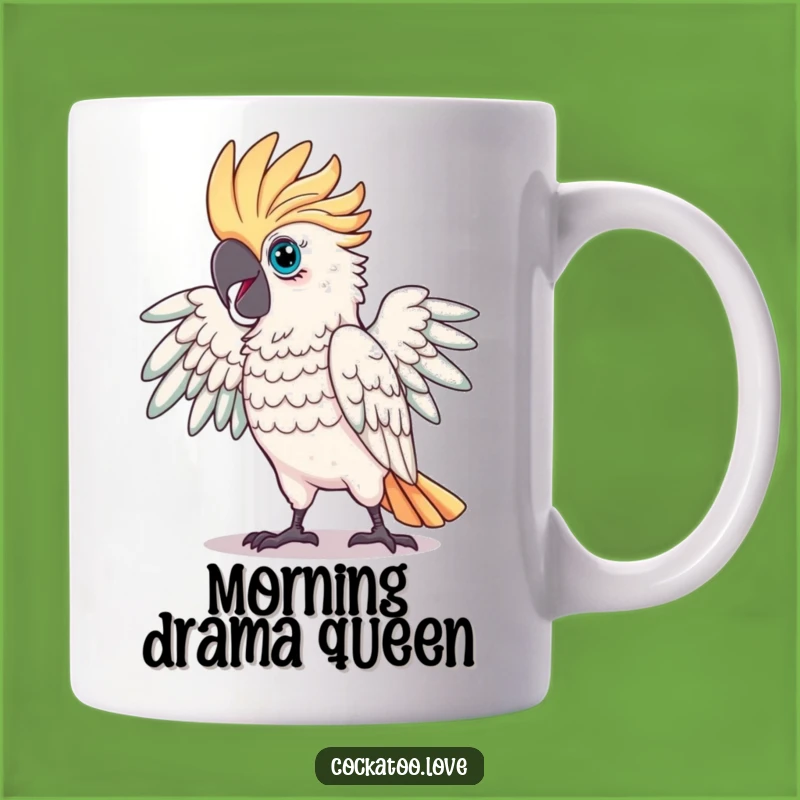 Funny Proud Cockatoo Mug: Dramatic Pose - Perfect Funny Gift!