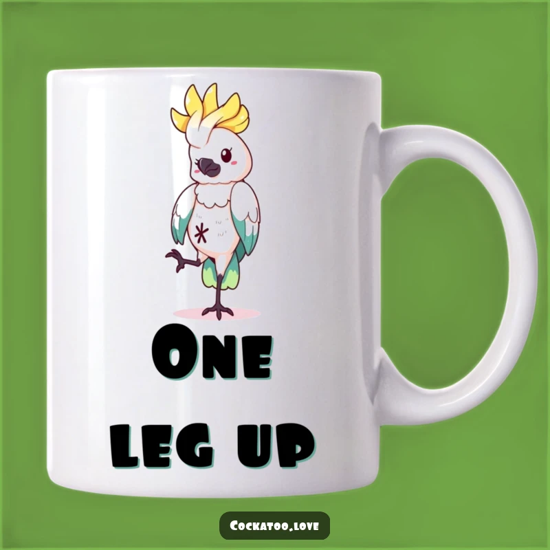 Funny Cockatoo Balance Mug - Wobbly Fun, a Perfect Hilarious Gift!