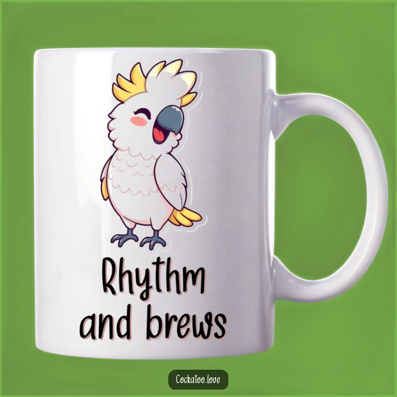 Funny Cockatoo Rhythm Mug - Bob Your Head, a Perfect Hilarious Gift!