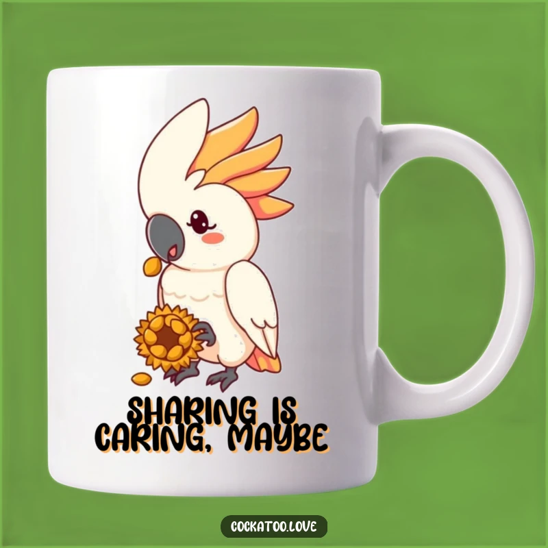Funny Cockatoo Seed Treat Mug: A Generous Bird's Delightful Gift for Friends