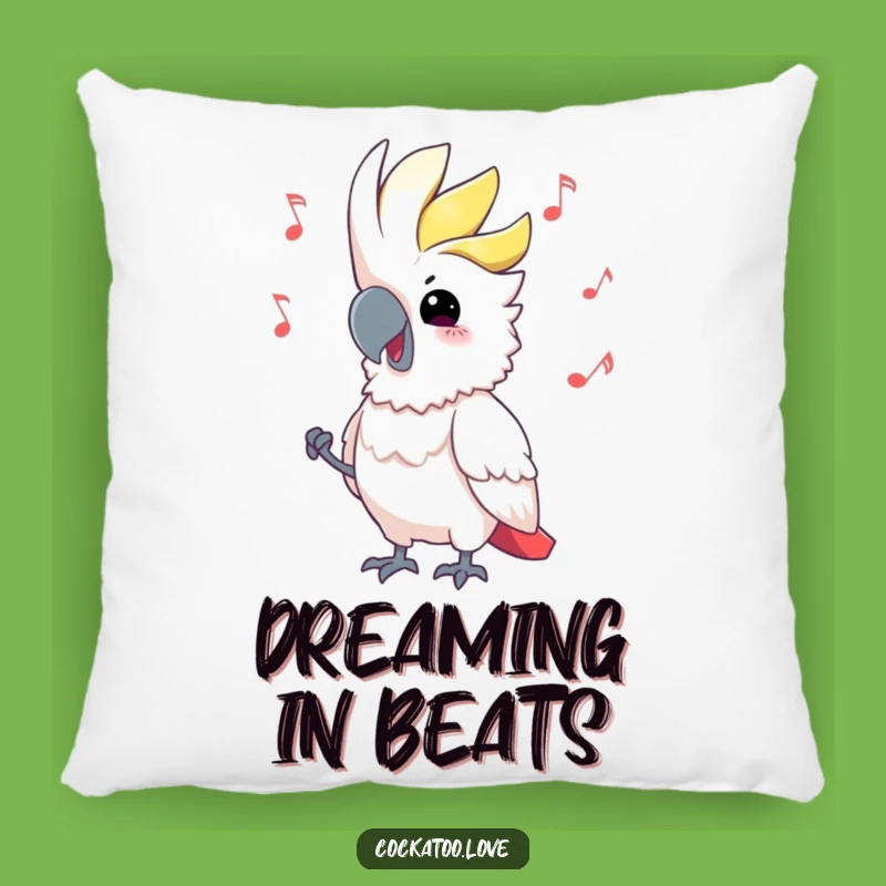 Funny Cockatoo Music Pillow - Comfy & Hilarious Bird Accent Pillow!