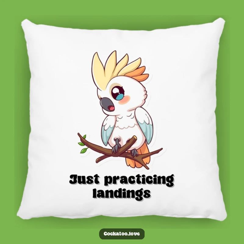 Funny Cockatoo Tumble Pillow a Soft Surprised Bedding Gift