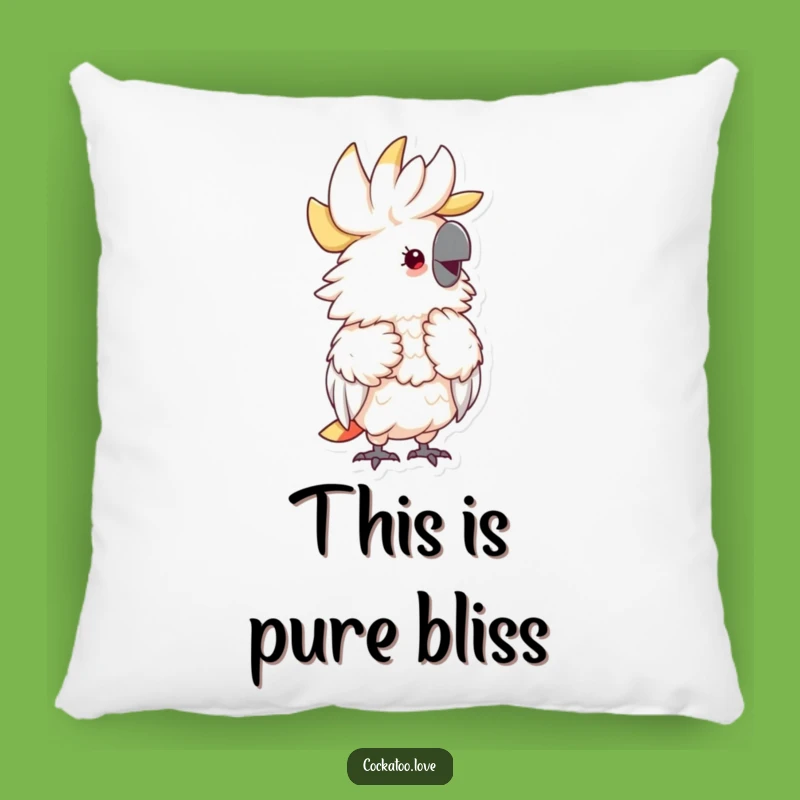 Funny Fluffy Cockatoo Pillow: Preening Comfort - Cute Funny Gift!