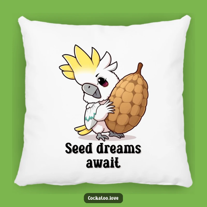 Funny Cockatoo Grin Pillow: Comfy & Hilarious Bird Cushion, Perfect Accent Funny Gift