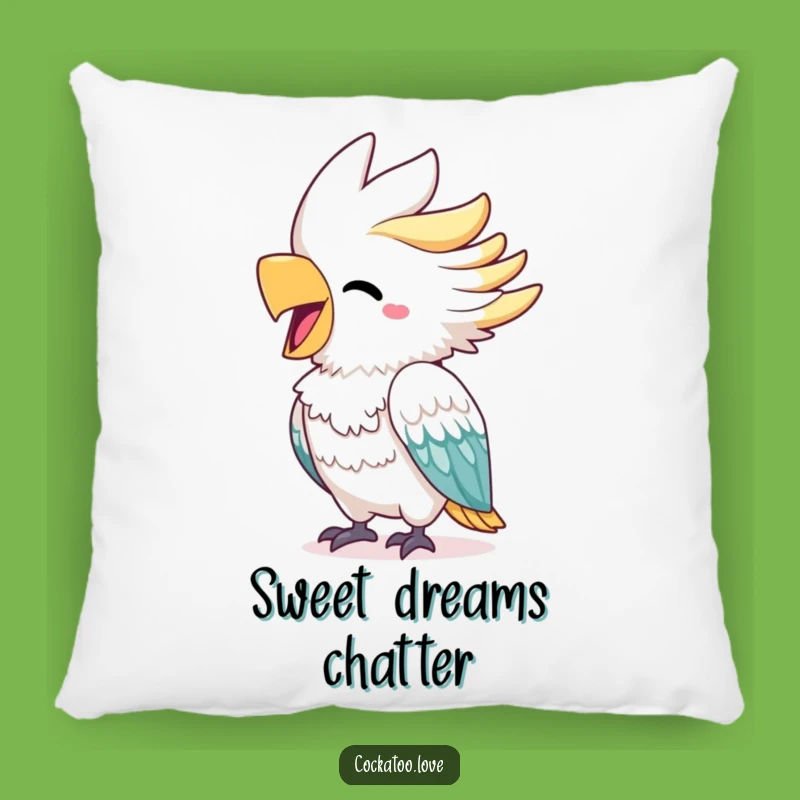 Funny Cockatoo Squawk Pillow - Cozy Cheerful Bright Beak Bird Cushion, Perfect Humorous Gift