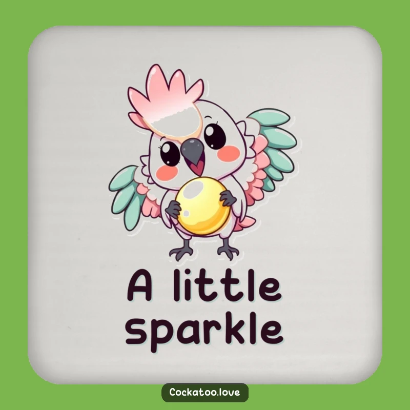 Funny Playful Cockatoo Coaster: Protect Surfaces with Generous Flair!