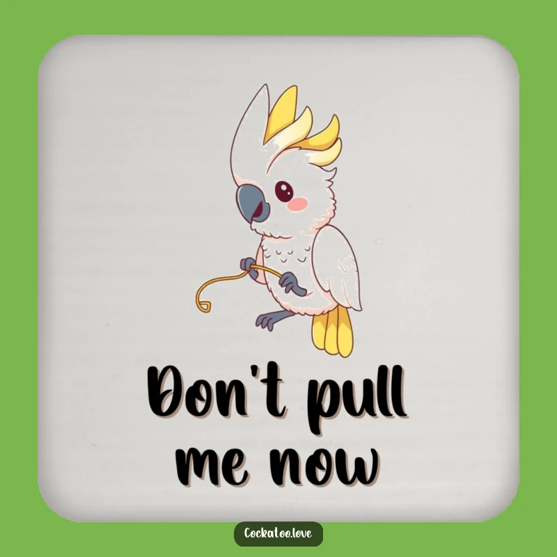 Funny Cockatoo Play Coasters - Protect Surfaces with Bird Art