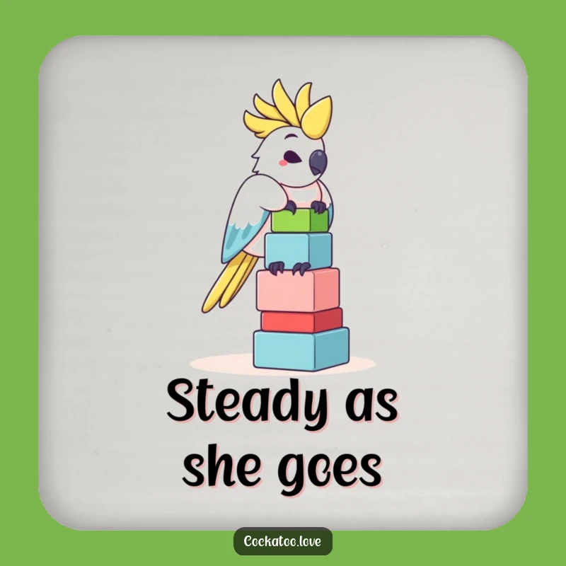Funny Cockatoo Coaster Set - Protect Furniture with Hilarious Bird Art