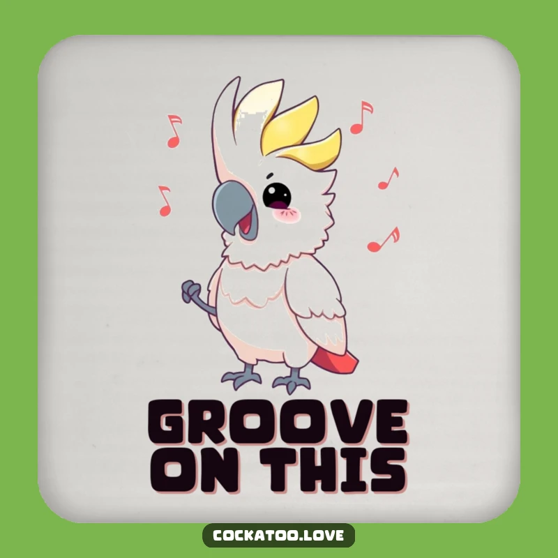 Funny Cockatoo Music Coaster - Protect Surfaces with Hilarious Bird Art!