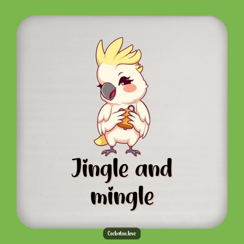 Funny Cockatoo Wink Coaster - Mischievous Bird Decor, Perfect Gift!