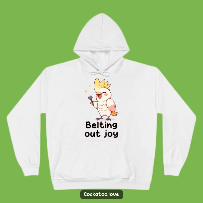 Funny Cockatoo Hoodie: Cozy Up with a Gleeful Singing Character