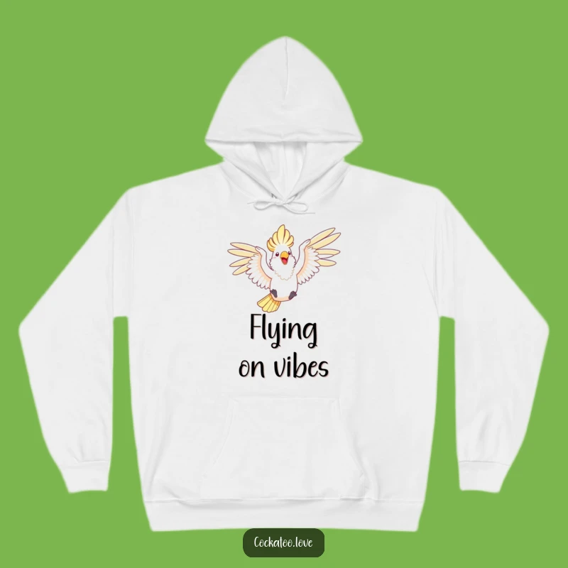 Cozy Funny Cockatoo Leap Hoodie a Warm Joyful Gift