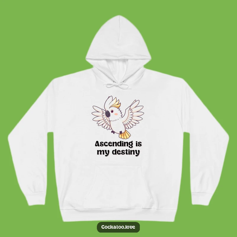 Funny Cockatoo Wings Out Hoodie - Cozy & Inspirational Bird Hoodie Gift