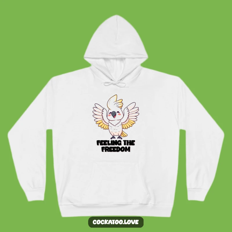 Funny Happy Cockatoo Wings Hoodie: Cozy Up with Joyful Bird Vibes!