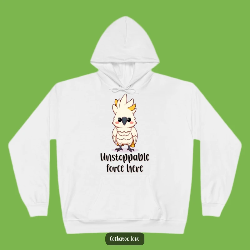 Funny Determined Cockatoo Hoodie: Cozy Up with Unwavering Strength