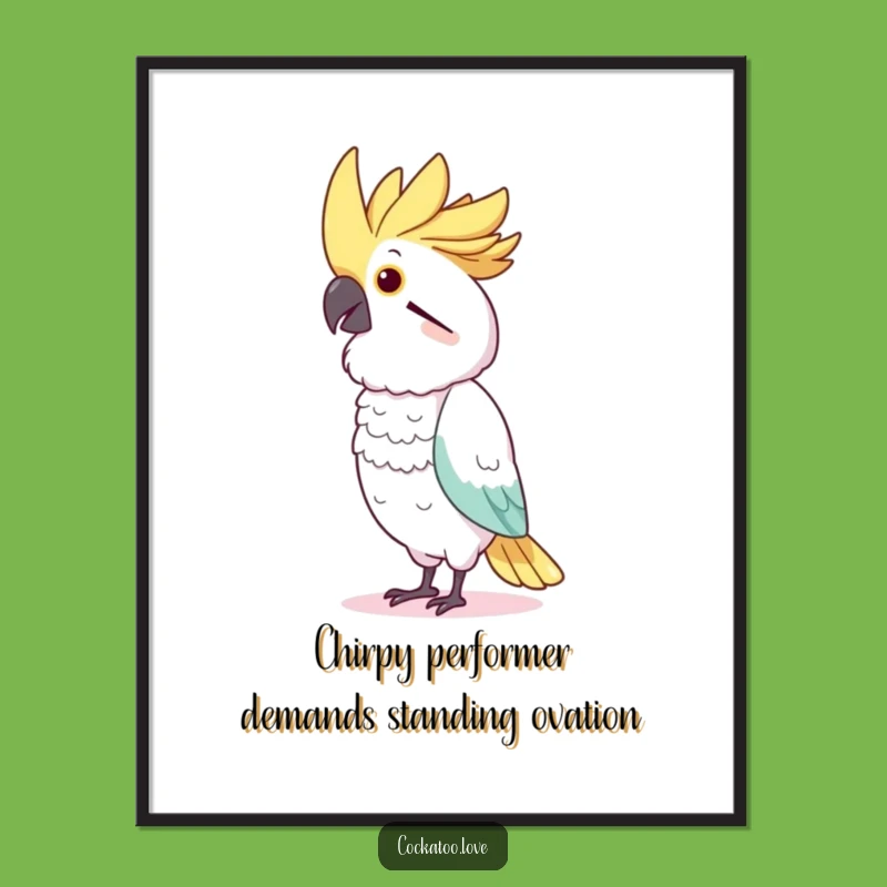 Funny Free Printable Wall Art: Dancing Cockatoo - Hilarious Downloadable Decor!