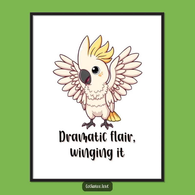 Free Printable Wall Art: Dramatic Cockatoo! Fabulous Downloadable Decor