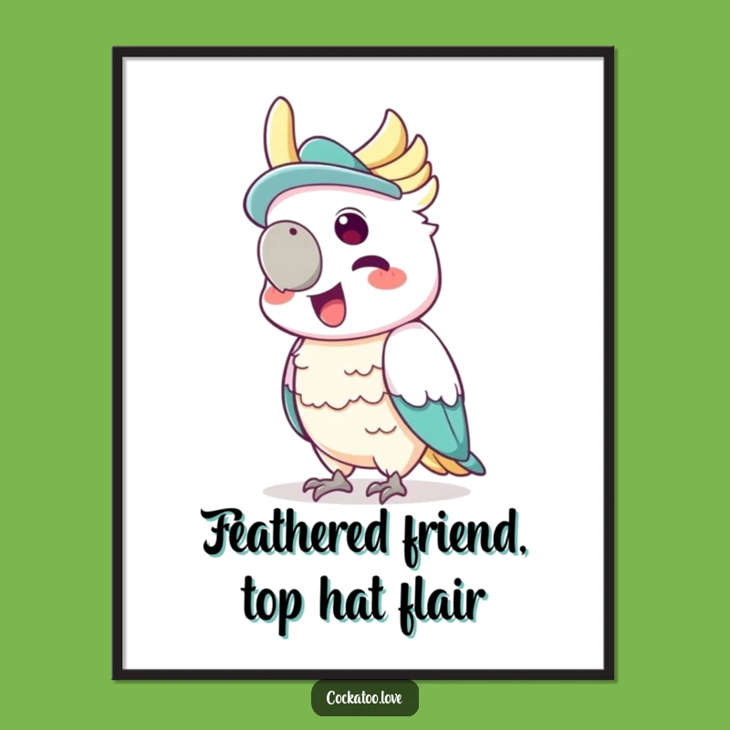 Free Printable Wall Art: Giddy Cockatoo Funny Downloadable Decor