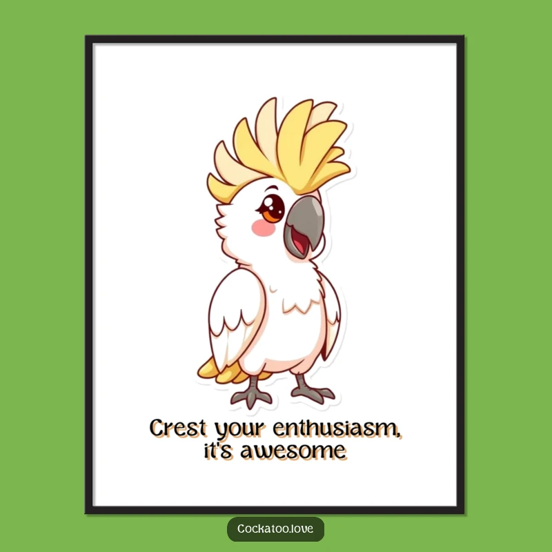 Funny Free Printable Wall Art: Cockatoo Pose - Quirky Downloadable Decor!