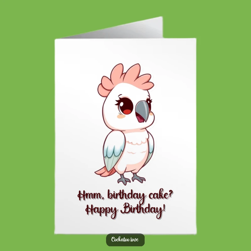 Free Printable Birthday Card: Curious Cockatoo! Sweet Downloadable Gift for All