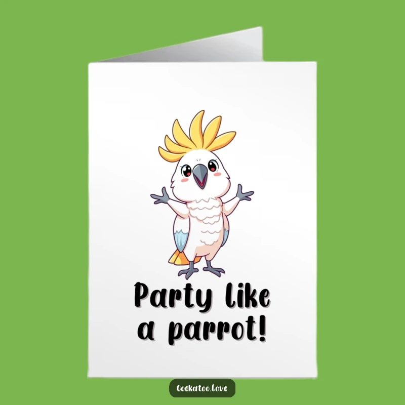 Free Printable Birthday: Silly Cockatoo Pose, Funny Downloadable Card for a Laugh