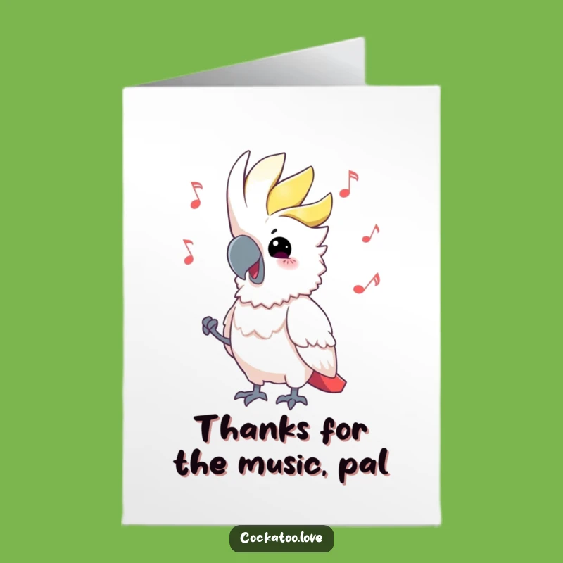 Free Printable Thank You Card: Groovy Cockatoo Thanks - Hilarious Downloadable Gift!