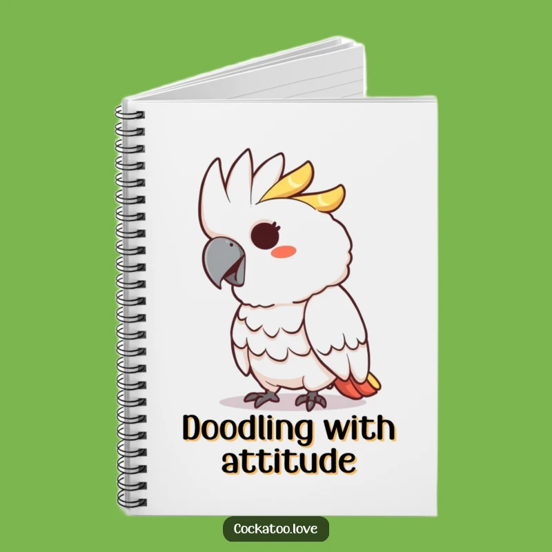 Funny Cockatoo Notebook: Jot Down Secrets with a Mischievous Peck
