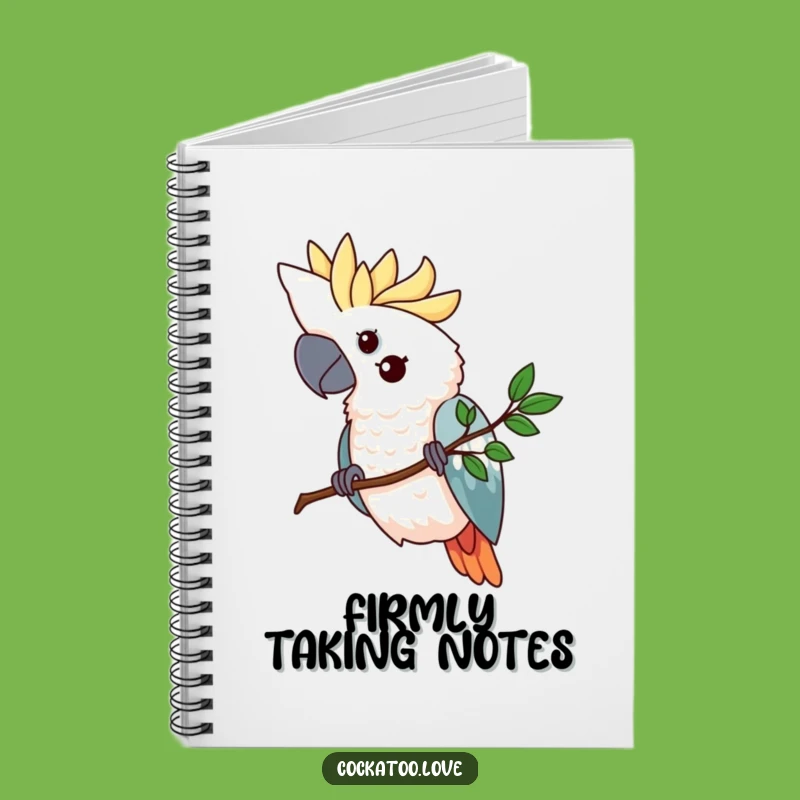 Funny Cockatoo Branch Notebook - Determined Bird Journal, Perfect Humorous Gift