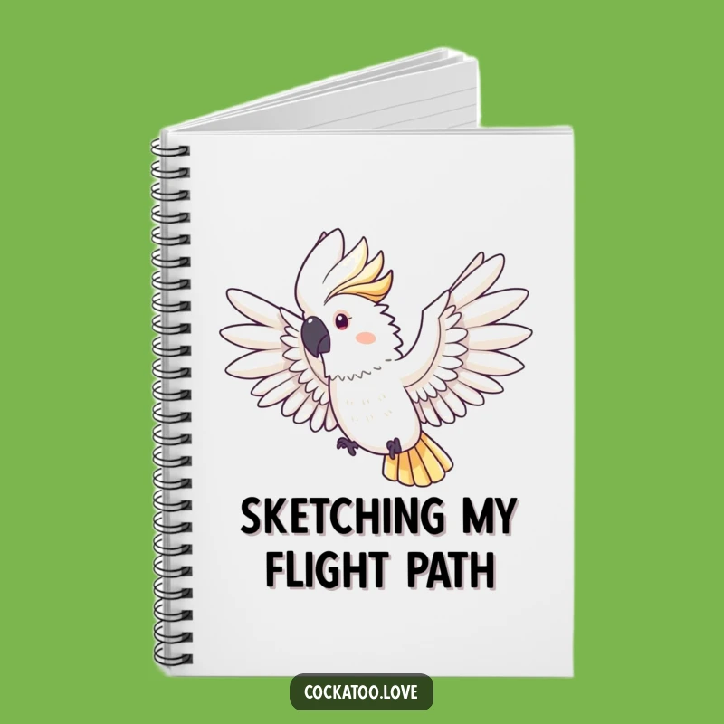 Funny Cockatoo Flight Journal - Inspirational Bird Notebook for Ideas
