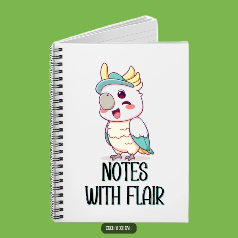 Funny Cockatoo Hat Notebook a Joyful Squawking Journal Gift