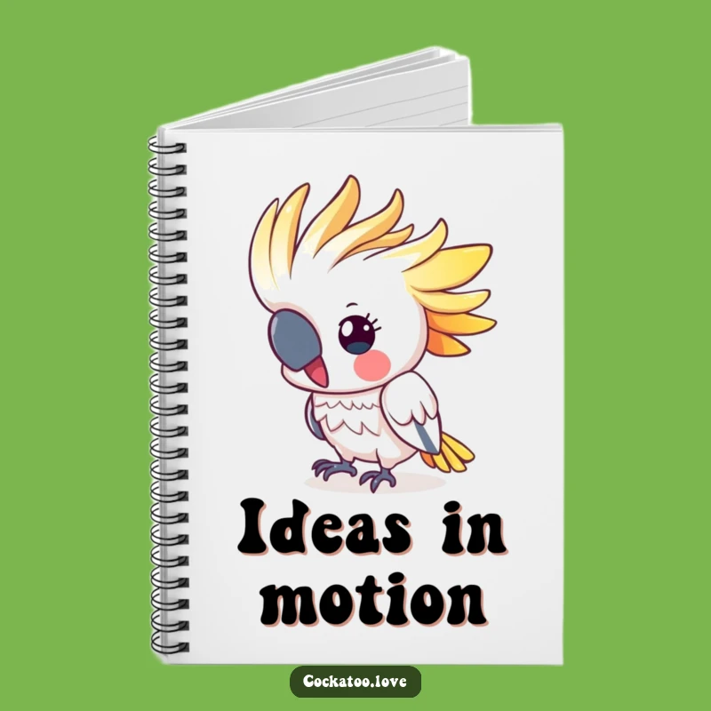 Funny Cockatoo Head Bobbing Notebook - Cute Colorful Crested Bird Journal, Perfect Humorous Gift