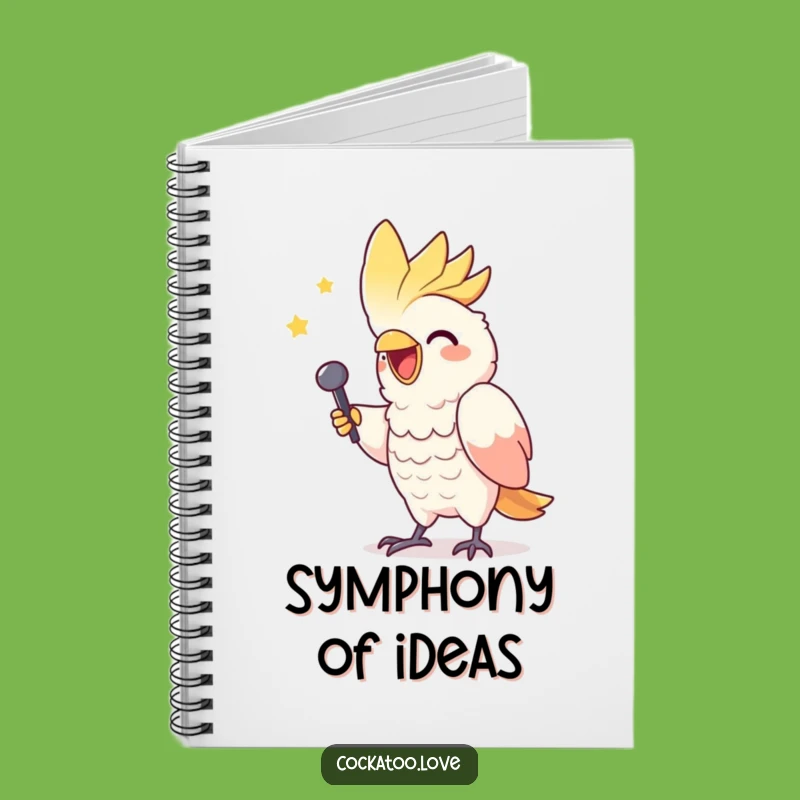 Funny Cockatoo Notebook: Jot Down Lyrics with a Singing Bird