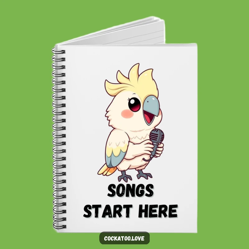 Funny Cockatoo Notebook: Singing Bird Journal for Musical Ideas