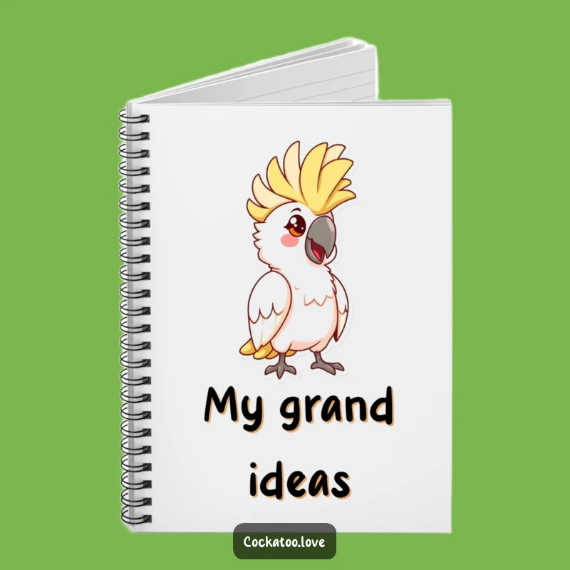 Funny Cockatoo Pose Notebook: Crest Raised Bird Journal, Perfect Funny Gift