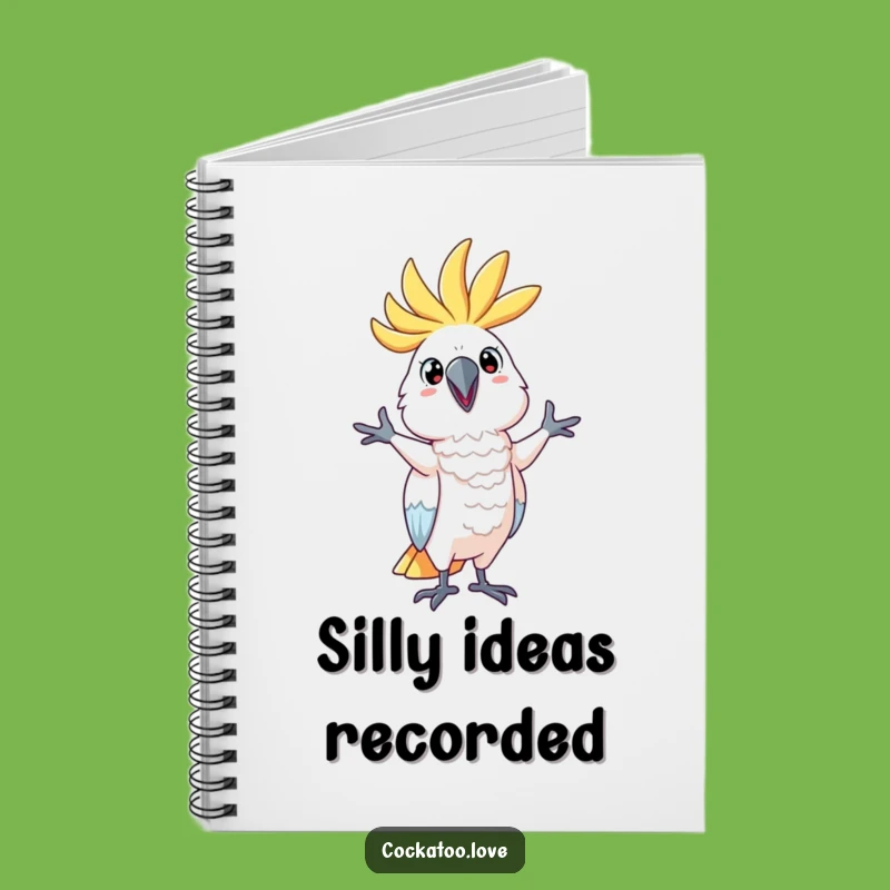 Funny Cockatoo Silly Pose Notebook - Jot Down Jokes with this Hilarious Gift!